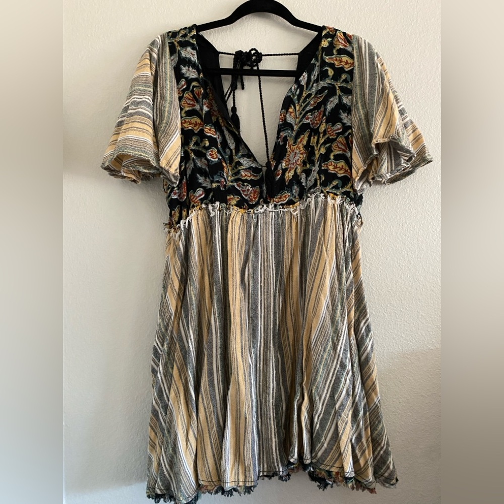Free People Dress Mini Boho Western